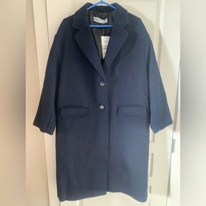NWT Zara Oversized Wool Blend Coat Womens